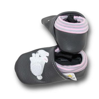 Krabbelschuhe Hase mit Softbund